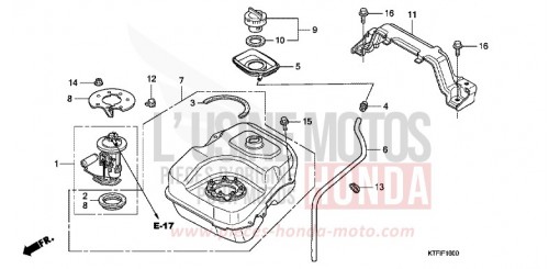 RESERVOIR A CARBURANT SH125A de 2010